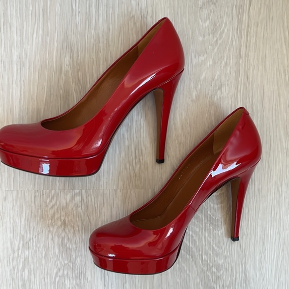Gucci red platform pumps size 37 - Picture 3 of 10